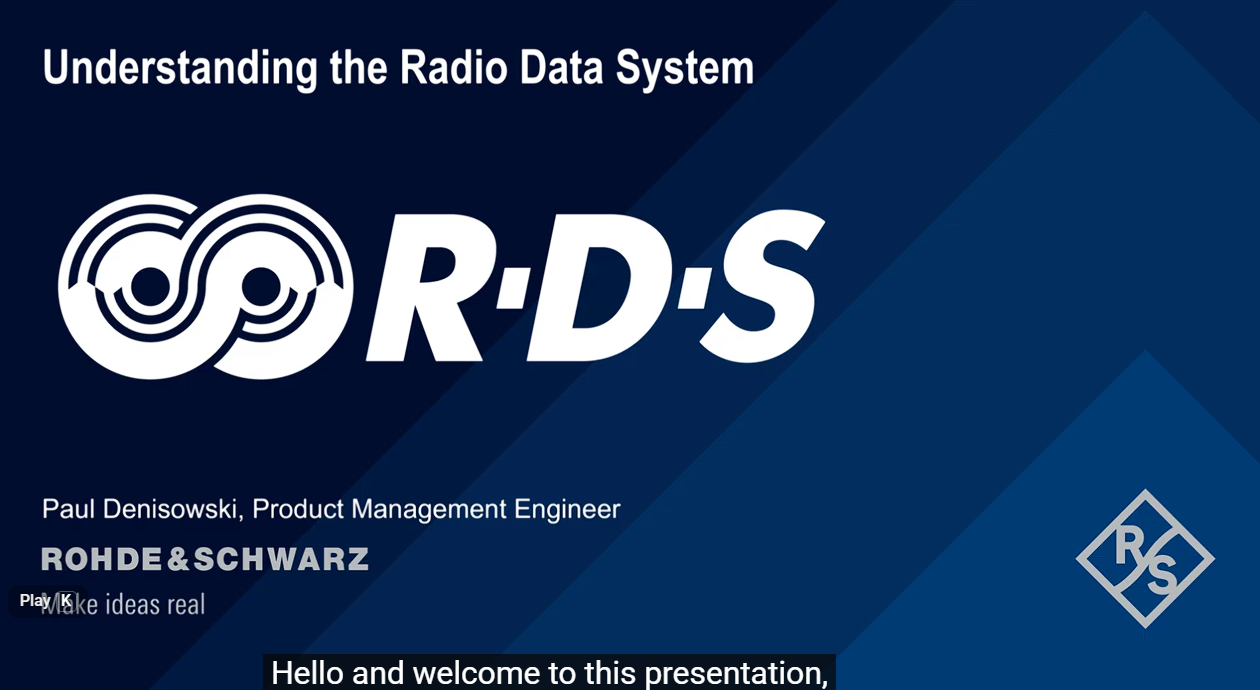 RDS by Rohde and Schwarz video preview
